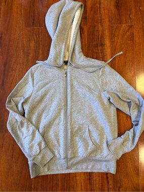 Ambiance Light Gray Full-Zip Hooded Jacket
